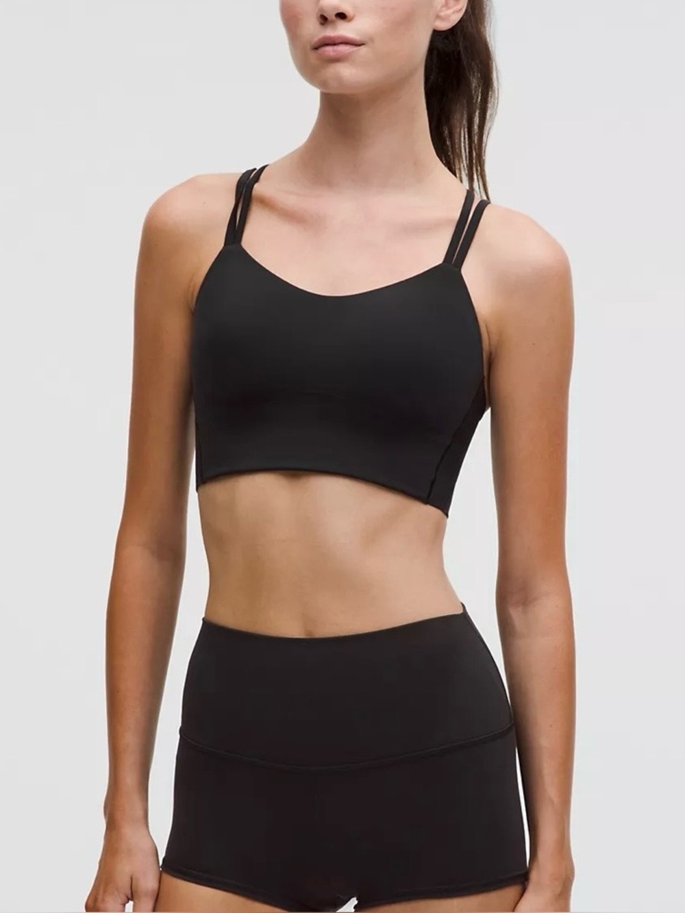 Lululemon Like a Cloud Longline Bra Light Support, B/C Cup Size 8 Black